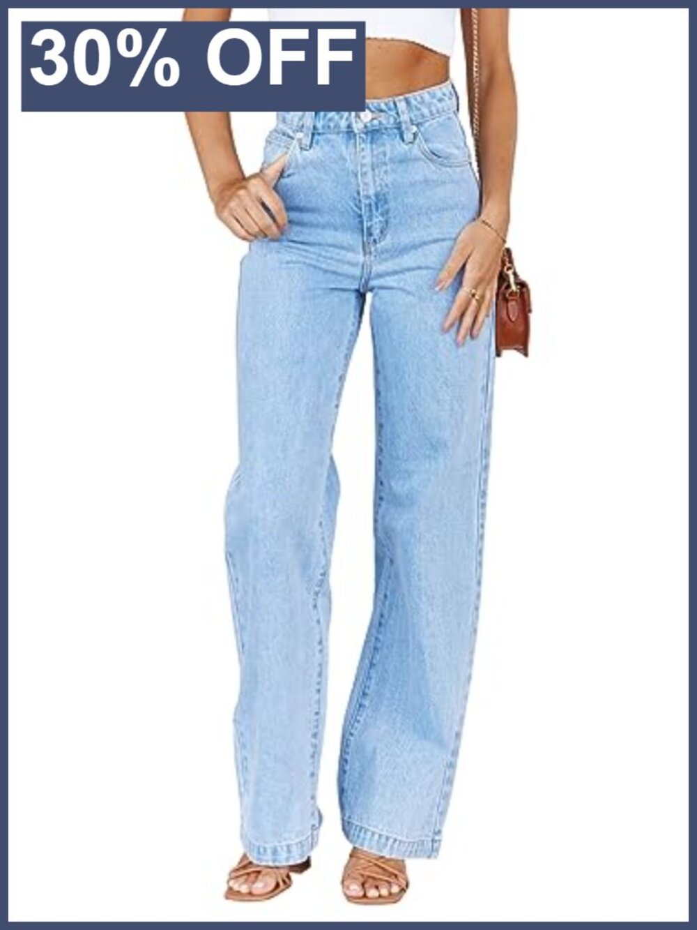 High Waisted Baggy Straight Leg Boyfriend Jeans